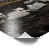 Glühende Uni Fjord Fotodruck (Ecke)