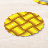 glühende Untersetzer aus glattem Gold (angewinkelt)