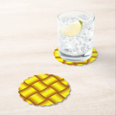 glühende Untersetzer aus glattem Gold (Vor Ort)