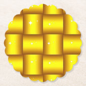 glühende Untersetzer aus glattem Gold (Vorderseite)