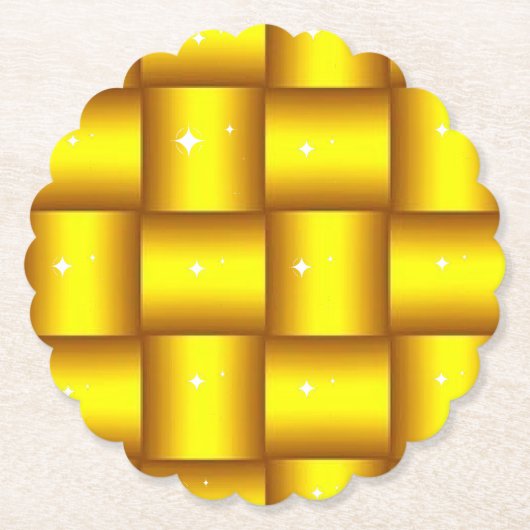 glühende Untersetzer aus glattem Gold (Vorderseite)