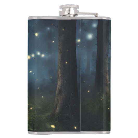 Glühende Waldflöten Flachmann (Rückseite)