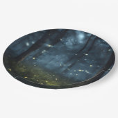 Glühende Waldflöten Pappteller (Schrägansicht)