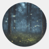 Glühende Waldflöten Runder Aufkleber (Vorderseite)