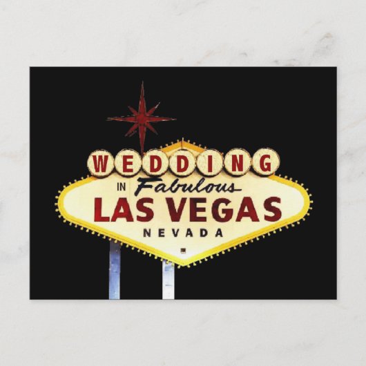 Glühende WEDD in fabulous Las Vegas Postkarte (Vorderseite)
