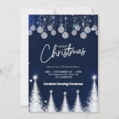 Glühende Weihnachtsbaumparty Einladung (Vorderseite)