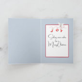 Glühende Weihnachtskerze im Schnee Feiertagskarte (Innenseite)