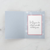 Glühende Weihnachtskerze im Schnee Feiertagskarte (Innenseite)