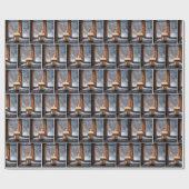 Glühende Weihnachtskerzen im Schnee Geschenkpapier (Flach)