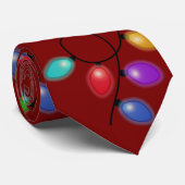 Glühende Weihnachtsleuchten in Rot Krawatte (Gerollt)