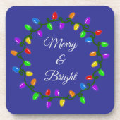 Glühende Weihnachtslichter Getränkeuntersetzer (Vorderseite)