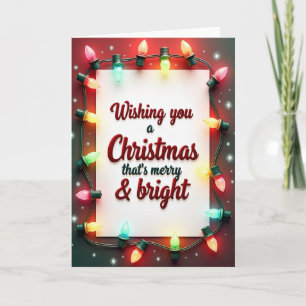 Glühende Weihnachtslichter Karte