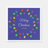 Glühende Weihnachtslichter Serviette (Vorderseite)