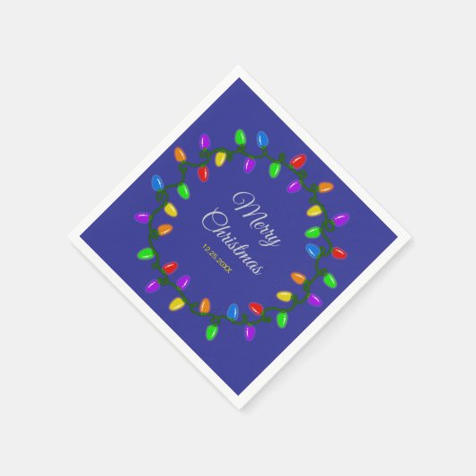 Glühende Weihnachtslichter Serviette (Ecke)