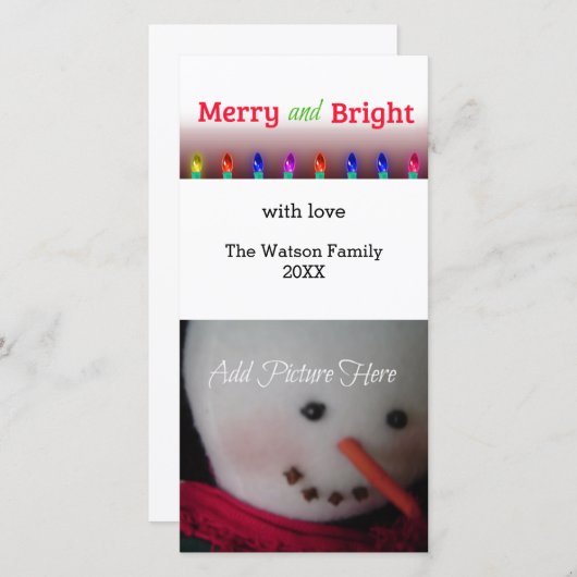 Glühende Weihnachtslichtkarte Feiertagskarte (Vorne/Hinten)