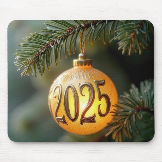 Glühende Weihnachtsschmuck 2025 Mousepad (Vorne)