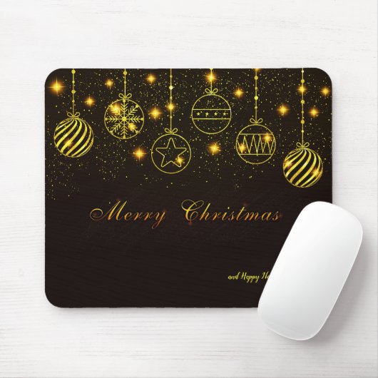Glühende Weihnachtssymbole Mousepad (Mit Mouse)