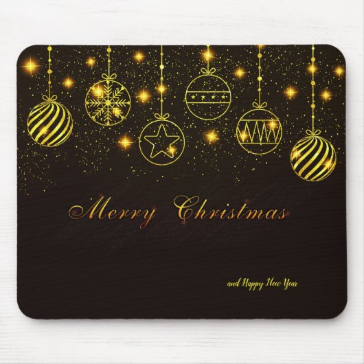 Glühende Weihnachtssymbole Mousepad (Vorne)