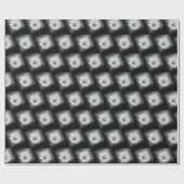 glühende weiße Farbe auf schwarz Geschenkpapier (Flach)