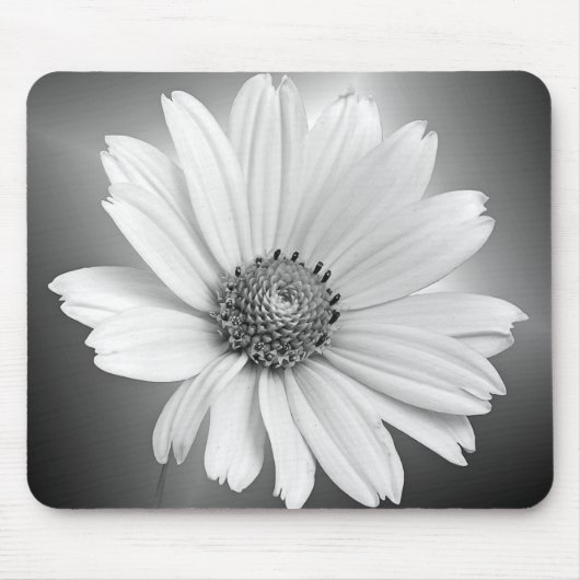 glühende weiße Farbe auf schwarz Mousepad (Vorne)