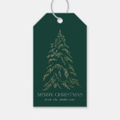 Glühende Winterpine Frohe Weihnachten Geschenkanhänger (Vorderseite)