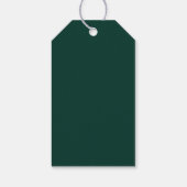 Glühende Winterpine Frohe Weihnachten Geschenkanhänger (Rückseite)