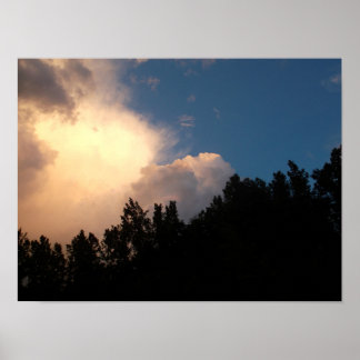 Glühende Wolke Poster
