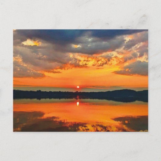 Glühende Wolken Postkarte (Vorderseite)