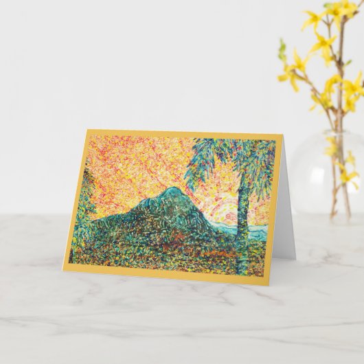 GLÜHENDE WÜSTE KARTE (Gelbe Blume)