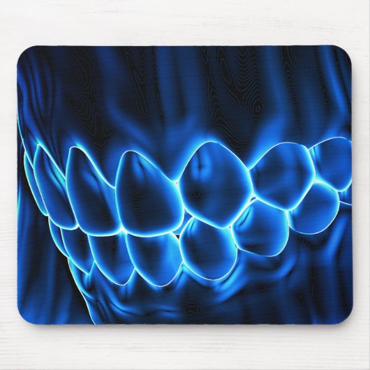 Glühende Zähne Bite & Gums Zahnarzt Mousepad (Vorne)