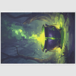 Glühende Zaubertrank Cauldron Halloween Dekoupage Seidenpapier