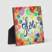 Glühender Abstrakter Spaß Whimsisstärke Easel Fotoplatte (Vorderseite)