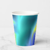 Glühender Aqua Paper Cup Pappbecher (Rückseite)