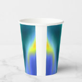 Glühender Aqua Paper Cup Pappbecher (Rechts)