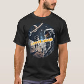 Glühender Astronaut im Weltraum T-Shirt (Vorderseite)