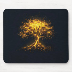 Glühender Baum des Lebens - Mystisch und verzauber Mousepad