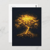 Glühender Baum des Lebens - Mystisch und verzauber Postkarte (Vorne/Hinten)