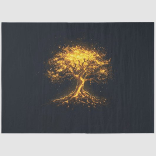 Glühender Baum des Lebens - Mystisch und verzauber Seidenpapier (Vorderseite)