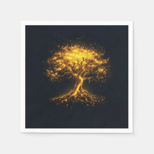 Glühender Baum des Lebens - Mystisch und verzauber Serviette