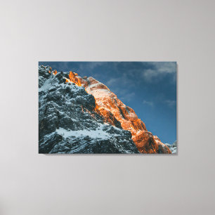 Glühender Berg bei Sonnenuntergang Leinwanddruck