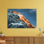 Glühender Berg bei Sonnenuntergang Leinwanddruck (Insitu (Wohnzimmer))