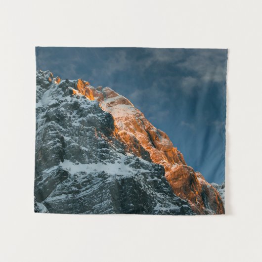 Glühender Berg bei Sonnenuntergang Wandteppich (Vorderseite (Horizontal))