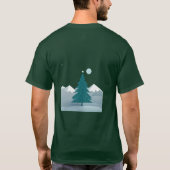Glühender Berg: Ein Minimalistisches Winter-WondeT T-Shirt (Rückseite)