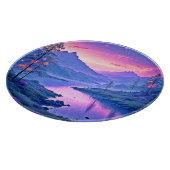 Glühender Bergsee-Entwurf Schneidebrett (Ecke)