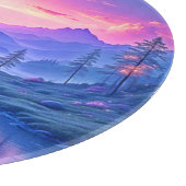 Glühender Bergsee-Entwurf Schneidebrett (Ecke)