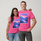 Glühender Bergsee-Entwurf T-Shirt (Unisex)
