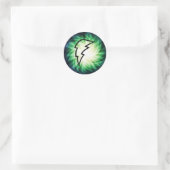 Glühender Blitzschlag Runder Aufkleber (Tasche)