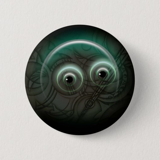 Glühender Cartoon Button (Vorderseite)