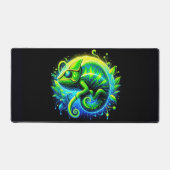 Glühender Chameleon, Augen fangende Neontiere Schreibtischunterlage (Vorderseite)