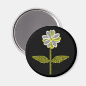 Glühender Daisy Blume Magnet (Vorderseite/Rückseite)